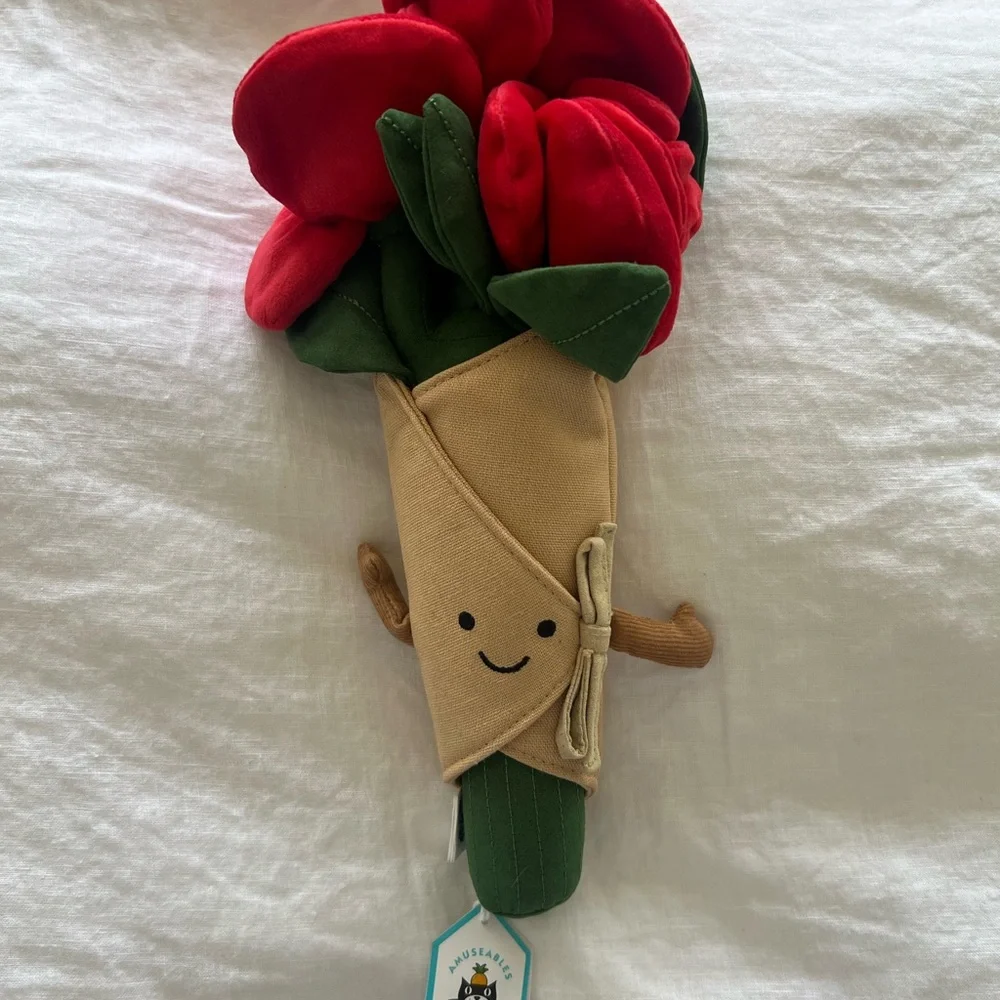 Jellycat Amuseables Bouquet of Roses Plush NWT